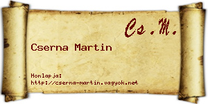 Cserna Martin névjegykártya